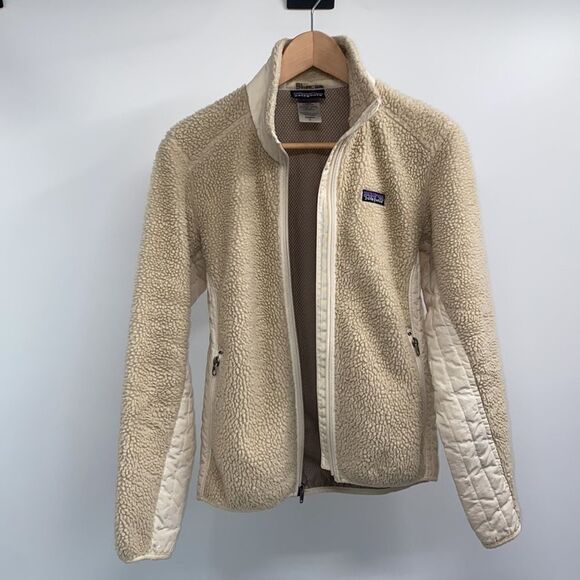 Patagonia Sherpa Jacket Women’s Size Small Tan Color - Picture 5 of 10